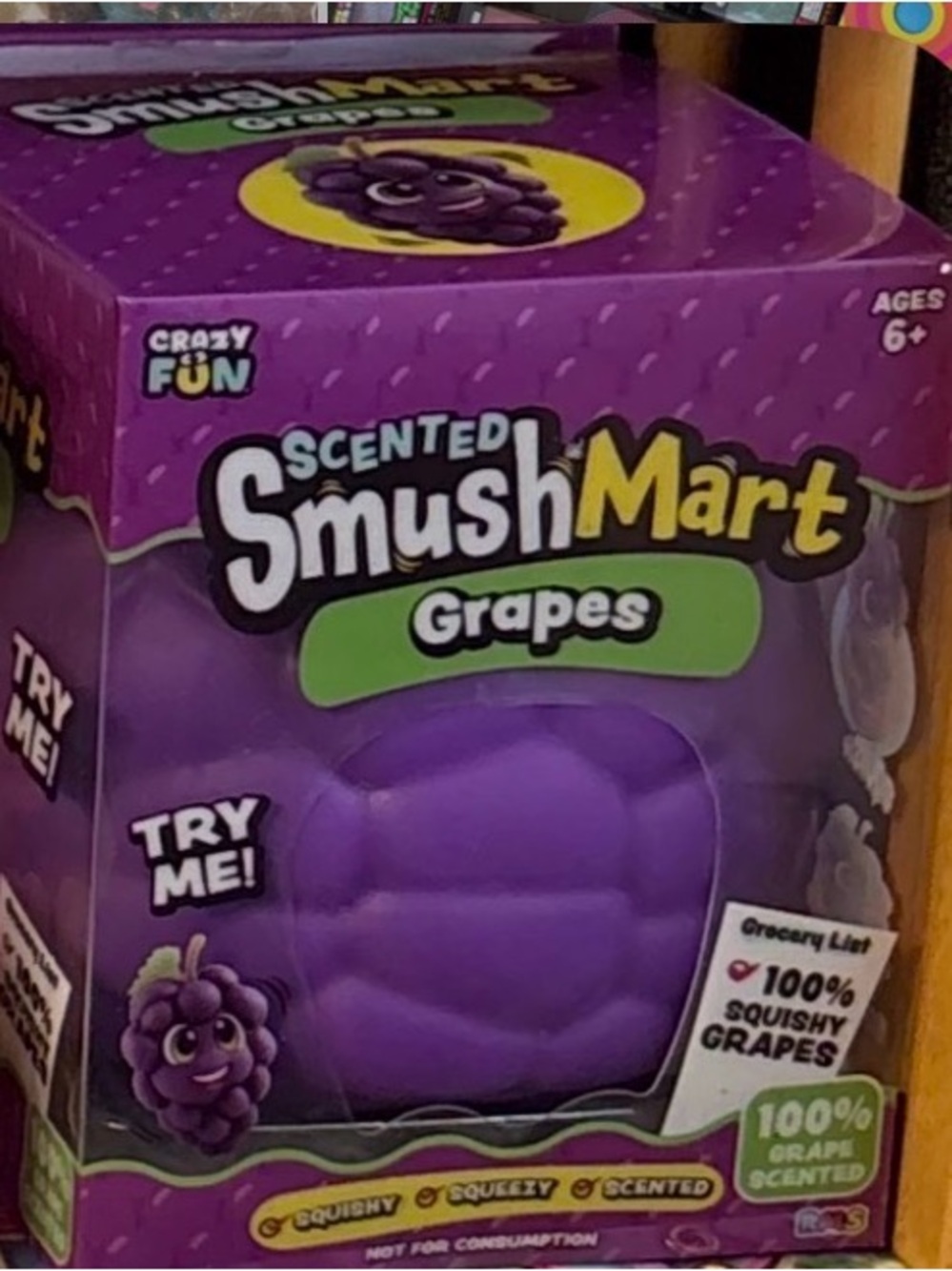 Scented Grapes Squishy Toy - Purple